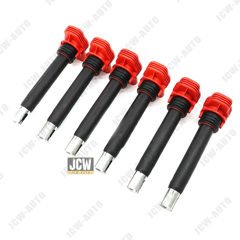 Paquete de 6 bobinas de encendido bujías BOSCH rojas para PORSCHE Audi S5 A7 Q7 3.0 TFSI Foto 2 de 4