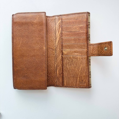 Vintage GUCCI GG Monogram Leather Wallet – Made in Italy - Picture 6 of 12