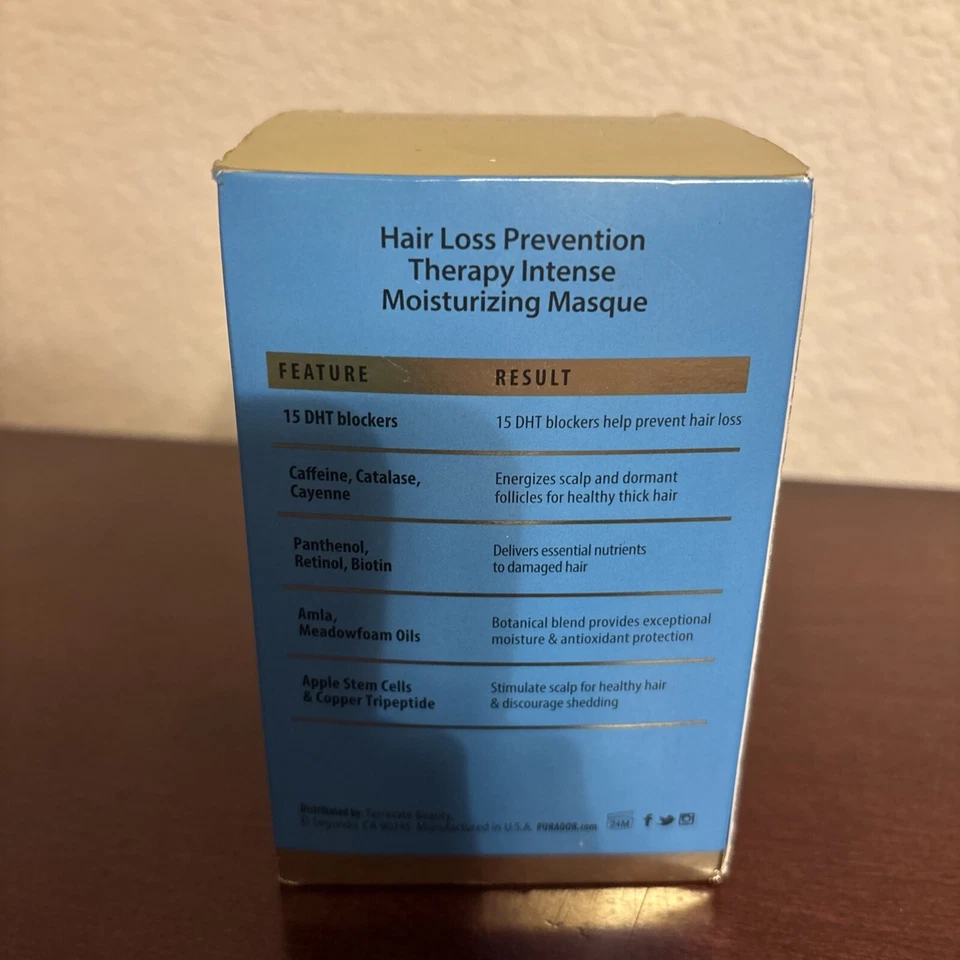 Увлажняющая маска для предотвращения выпадения волос Pura d'or 8 упаковок - Изображение 3 из 3