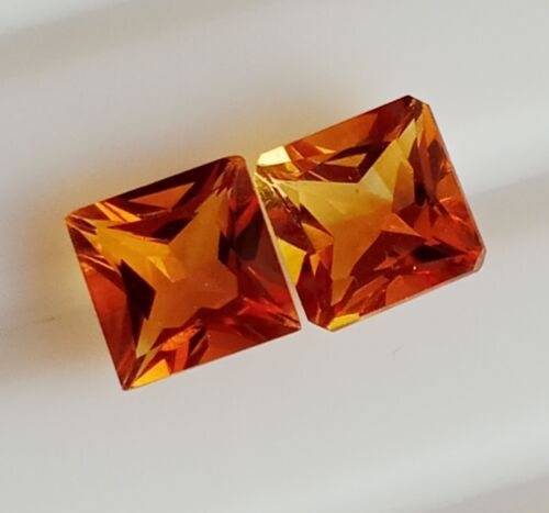 3.19Cts 7MM Natural SQUARE Shape Golden Yellow Citrine Loose Gemstone-Brazil M11