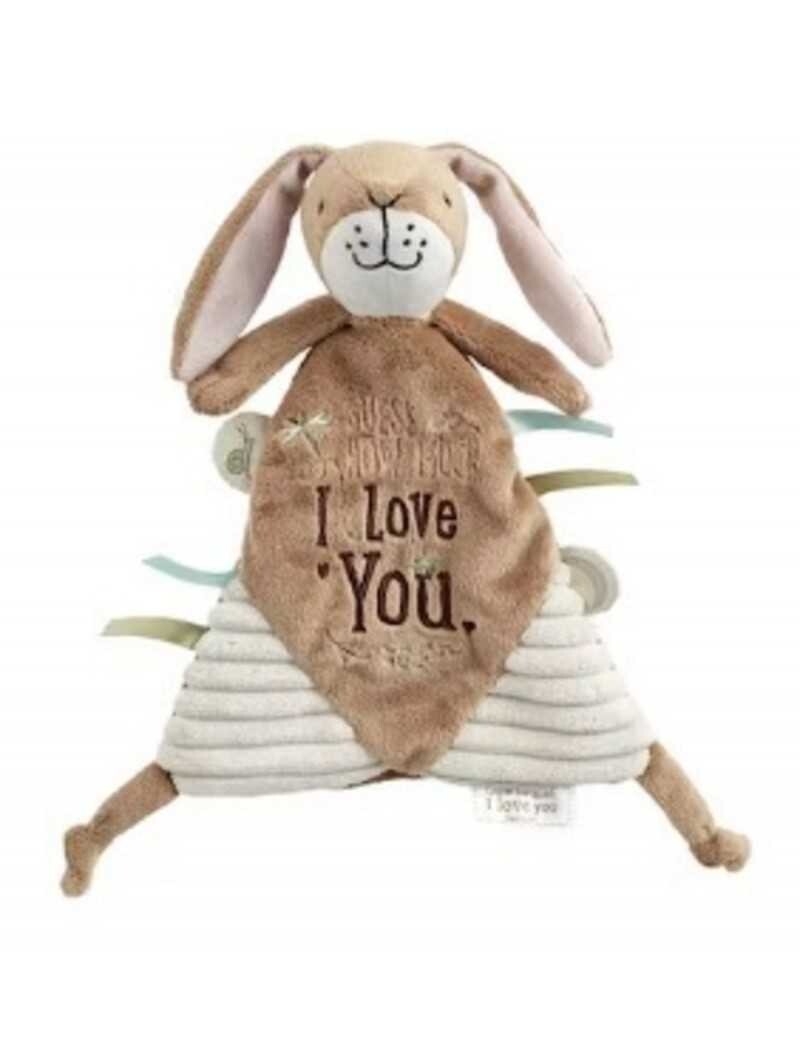 Doudou plat 22cm Devine combien je t'aime, la peluche idéale pour calmer les pleurs