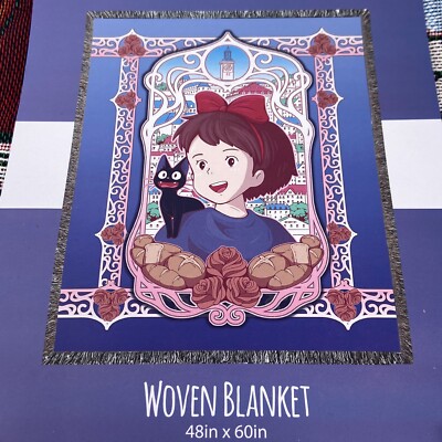 ❀ハンドメイド オーダー用　パネルサンプル kiki Original Studio Ghibli Kiki's Delivery Service Throw Blanket Woven Tapestry