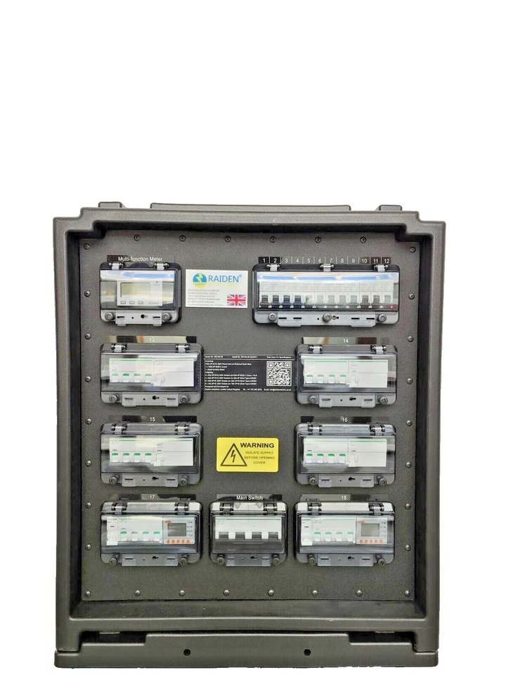 Raiden Power Distribution Box 125A 3 Phase Distro IP44 MCB 125Amp With RCBO - Image 2 of 4