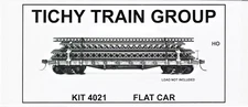 HO Scale Tichy Train Group 4021 Undecorated 40' 50-Ton AC&F Flatcar Kit