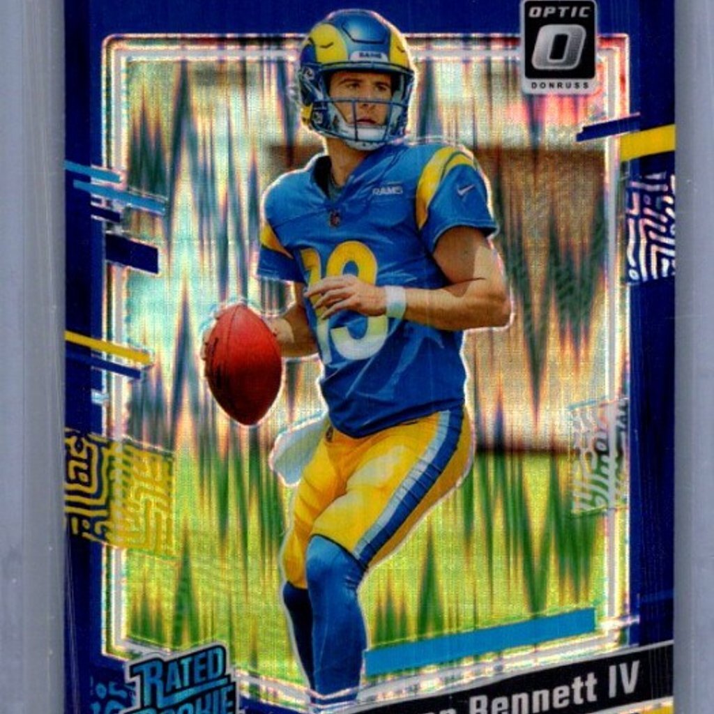 Stetson Bennett IV 2023 Donruss Optic Purple Shock Rookie Card #267 - Rams