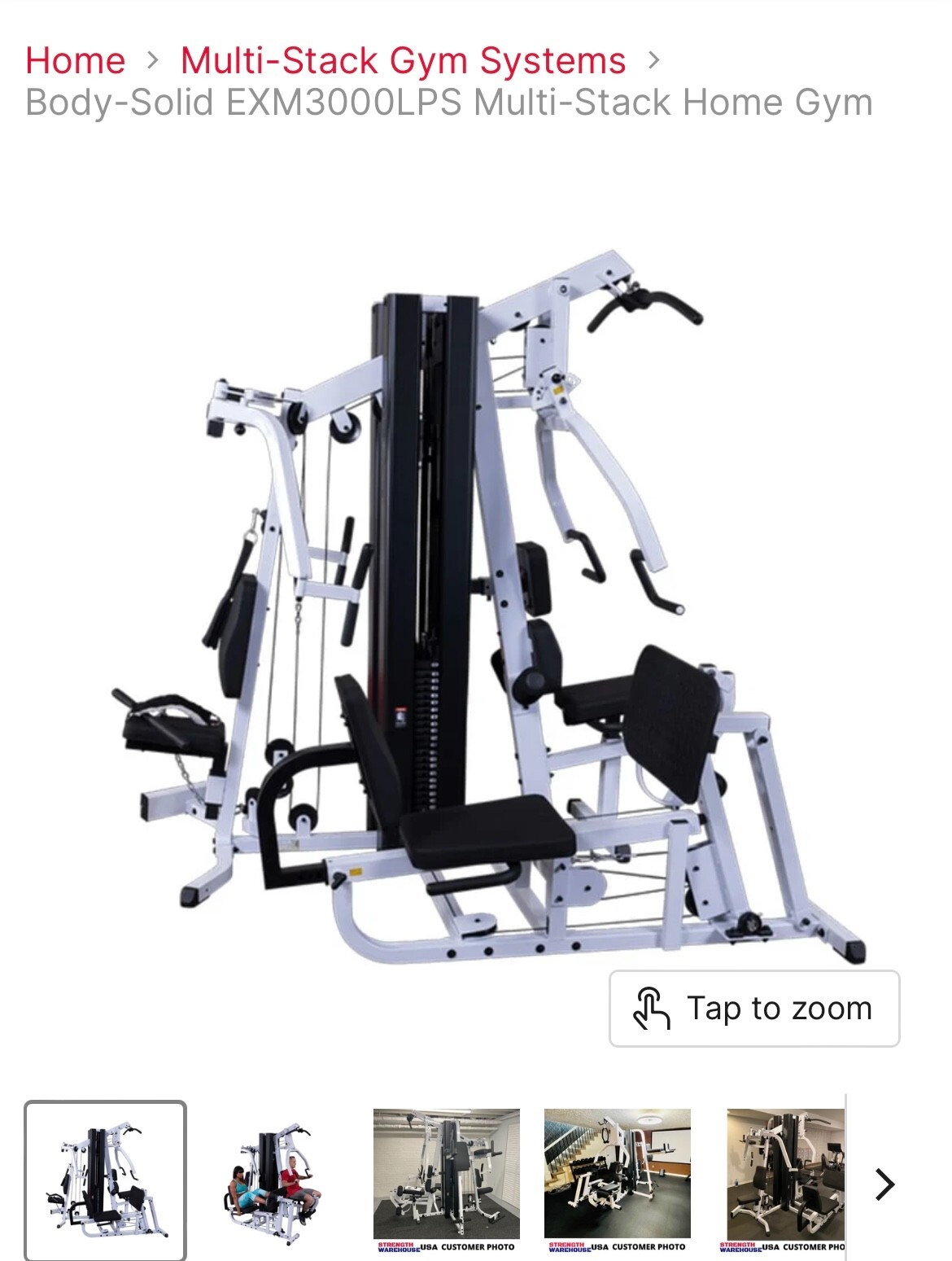 Body-Solid EXM3000LPS Dual 210 lb. Weight Stack Home Gym Commercial