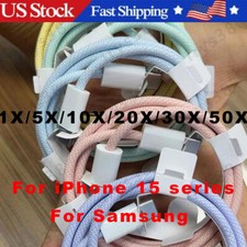 USB-C to USB-C Cable Fast Charger lot Type C Charging Cord For iPhone 15 Pro Max