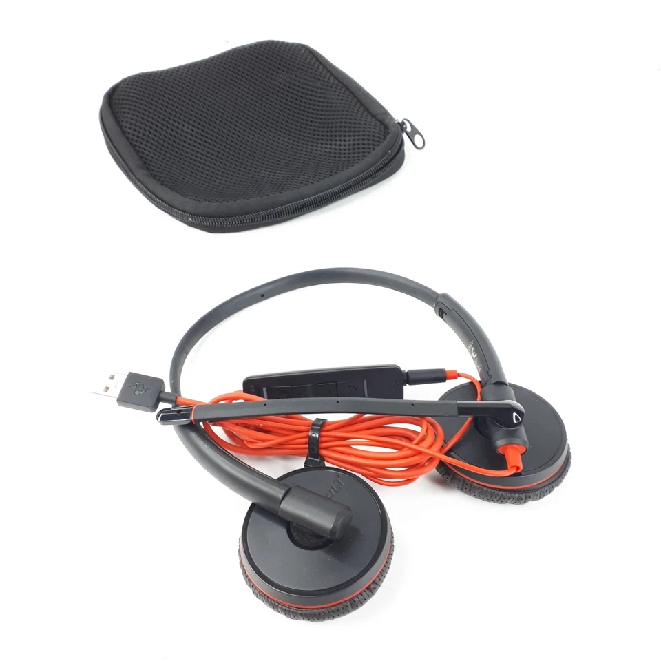 Plantronics C3225T Dual Headset C3200 Detachable USB Adapter Case Lot 10 E4811 - Image 2 of 4