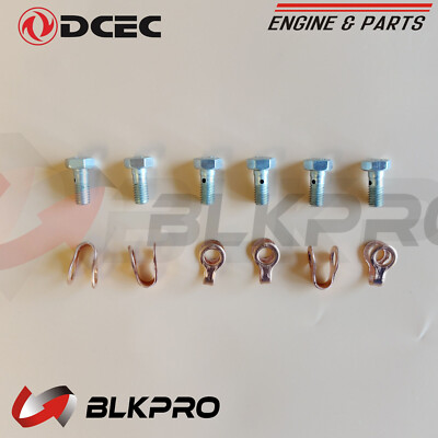 OEM DCEC Injector Fuel Diesel Return Line Banjo Bolts For Dodge 5.9 12V Cummins