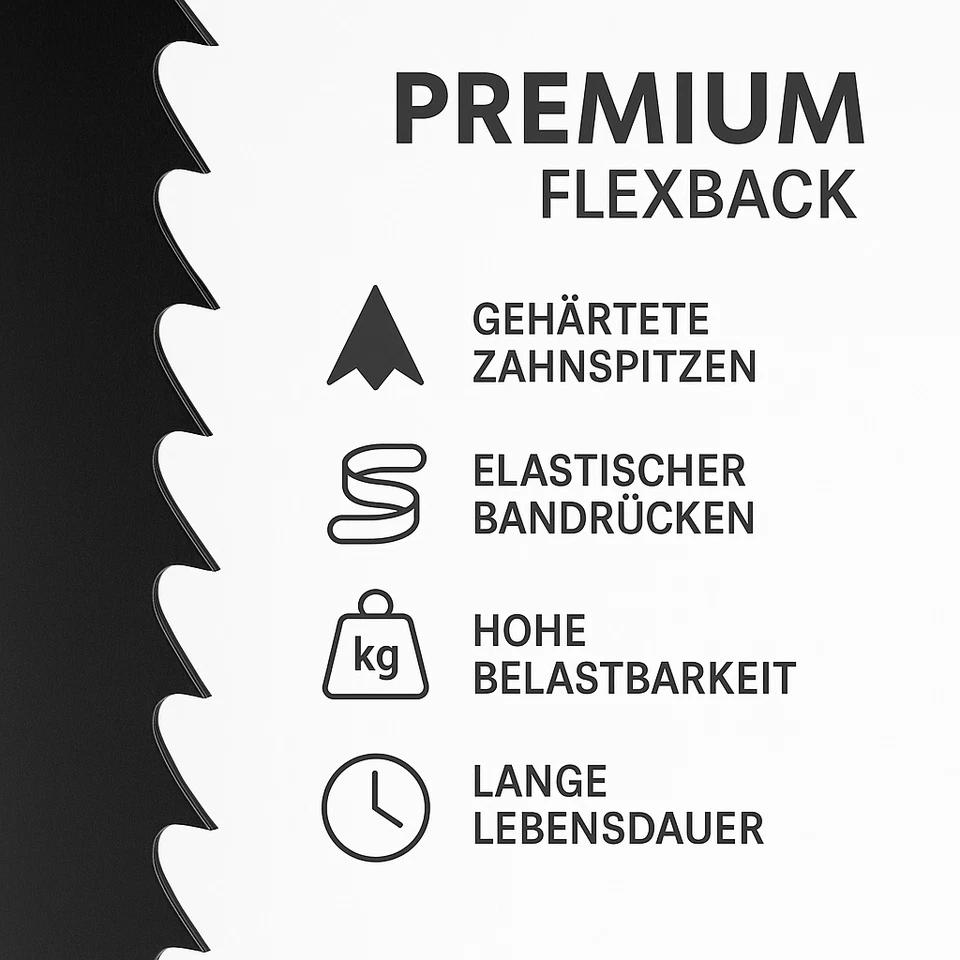 Bandsägeblätter Premium Flexback 1070-2500mm 6mm 6ZpZ Hartholz Langlebig - Bild 3 von 4