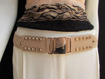 Waist belt nude color Kendra Logo Buckle Belt Nude – Miss Match Group Inc main image 3