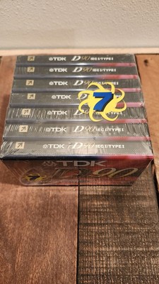 TDK D-90 Cassette Tapes IECI/Type I Low Noise 7 Pack New Sealed.
