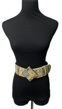 Geometric Buckle Vegan Snakeskin Y2K Fashion Waist Belt Womens Size 4