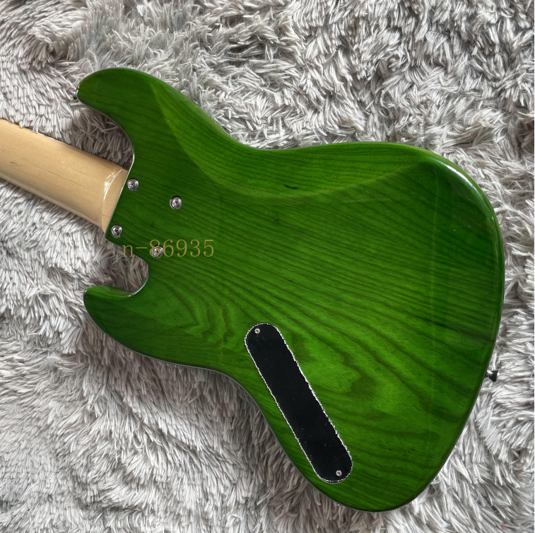 Custom 6strings Electric Bass Guitar Green JB Bass Maple Fretboard SS