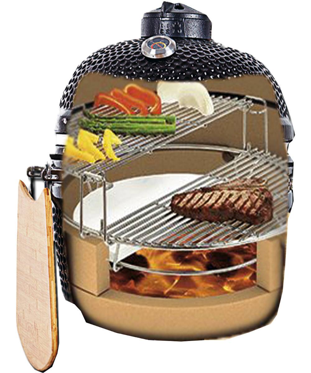 YNNI KAMADO TQDC21 Divide And Conquer System – 6-teiliges Zubehör Für 53,3 Cm Keramik-Grills, Inkl. Topflappen