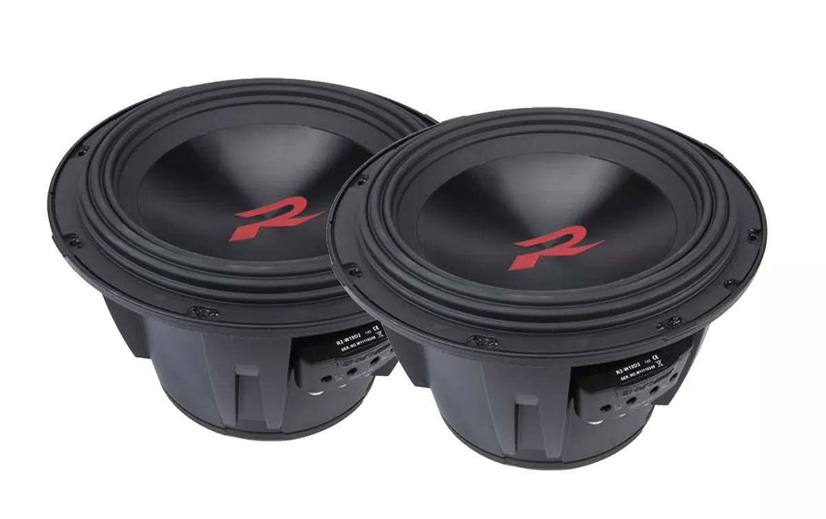 Alpine Two R2 W12D2 R Series 12 Inch Dual 2 Ohm Subwoofers Bundle