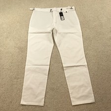 Greyson Amagansett Golf Pants Trousers 38x32 Arctic White Cotton New