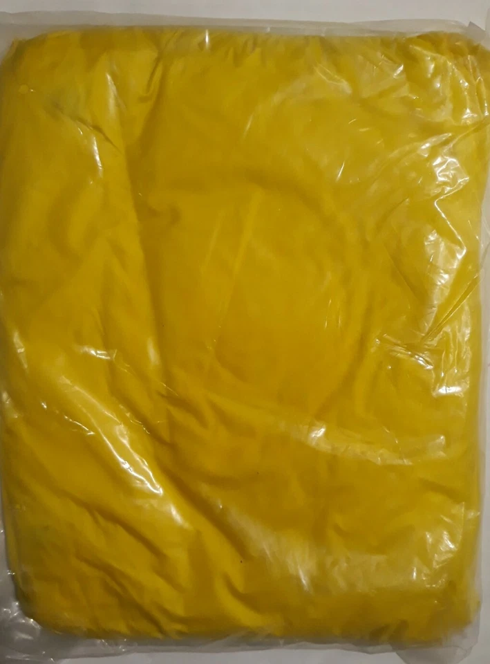 Waterproof Rain Poncho with Face Shield One Size Fits All Color Yellow  - Image 4 of 4