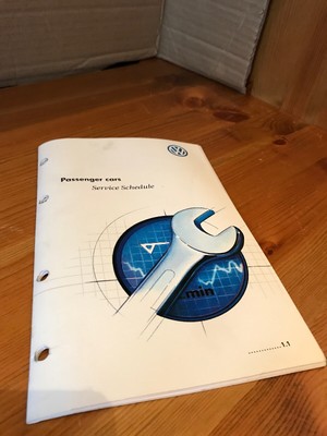 VW VOLKSWAGEN SERVICE BOOK ,No Vehicle,customer Details Print 2000 With