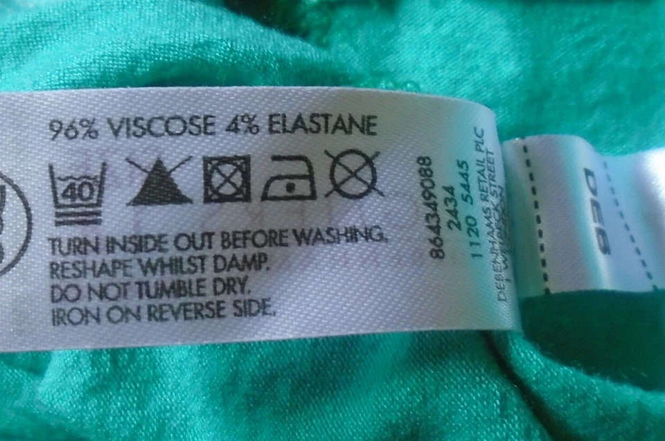 John Rocha Ditsy Print Top aqua green white floral tie waist blouse Size 14 new - Image 4 of 4