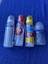 Sesame Street Baby Bottles Set of 3 Cookie Monster Elmo Big Bird 9 oz Bonus 1