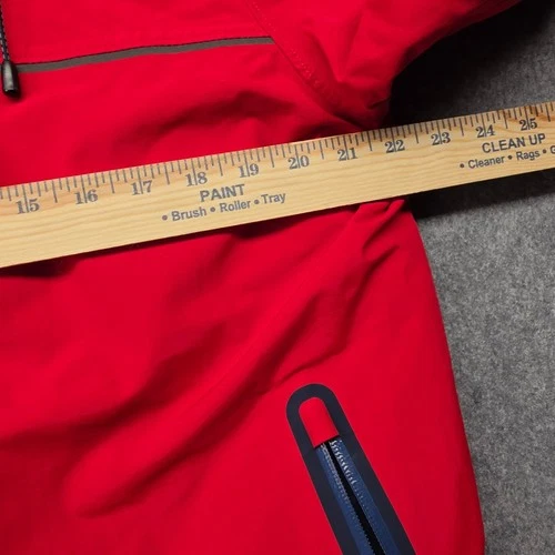 Lands End Mens Red Squall Waterproof Hooded Parka Jacket Medium 38-40 Fleece image 4