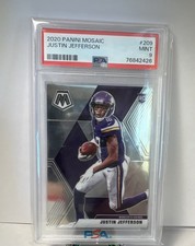 2020 Panini Mosaic Rookie Justin Jefferson #209 PSA 9 Minnesota Vikings NFL Card. rookie card picture