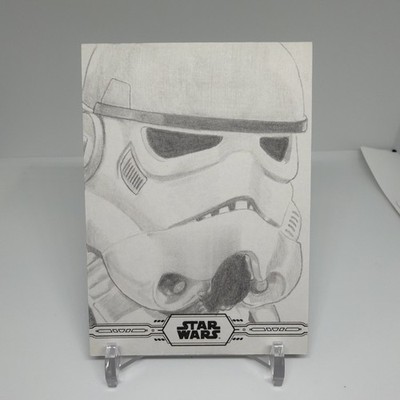 2021 Chrome Star Wars Legacy Art Cards 1/1 Kevin Cleveland Auto Sketch