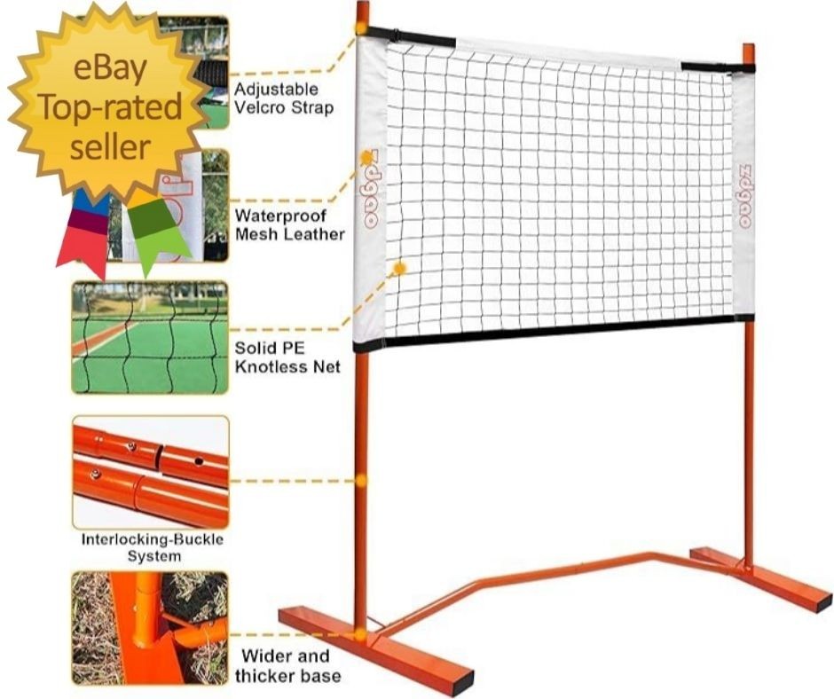 Small Pickleball Net Set- 10FT Mini Pickleball Net, 4FT Adjustable Height Dink T