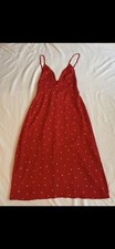Dress Forum Los Angeles Size M Red Dress with Hearts Short Sleeve