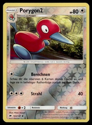 Porygon2 104 Reverse Holo | Pokemon Nacht in Flammen | deutsch | Near Mint