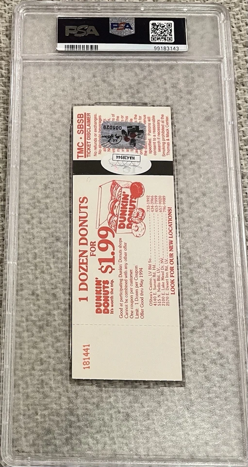 RARE George Foreman Vs Morrison SIGNED AUTOGRAPHED Ticket GEM 10 PSA/DNA POP 2 - Image 3 of 4