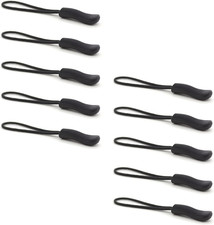 Upgraded Zipper Pulls, 10PCS Black - Premium Replacement for Luggage, Backpacks