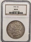 1904 P Morgan Silver Dollar NGC MS 62