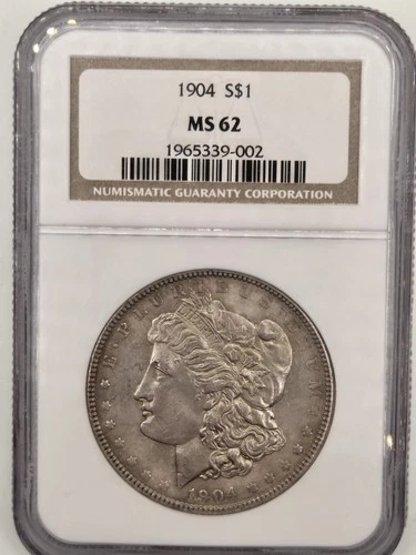 1904 P Morgan Silver Dollar NGC MS 62