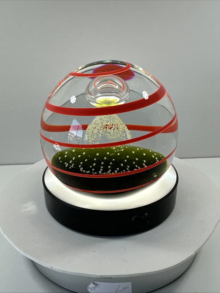 Paperweight Caithness Touchdown Ltd Edition Terris Swirl Red Vintage Glass - Image 2 of 4