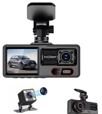 4K Dual Lens Car DVR Camera Dash Cam Front/Rear/Inside Video Recorder G-Sensor