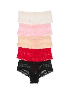 VICTORIA'S SECRET 5-Pack Lace Cheeky Panties  NEW Size XL,L,M,S  #B0-2