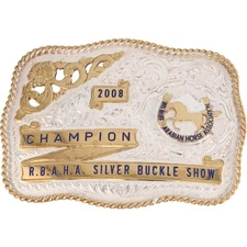 XL New Red Bluff Aha Arabian Horse Silver Show Champion Rodeo NOS Belt Buckle