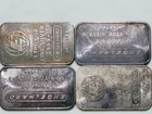 Collection of 4 Vintage Engelhard 1 T-oz .999 Fine Silver Bars.. 4 Oz Total
