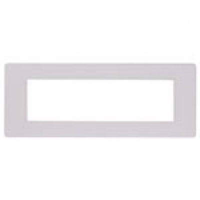 VIMAR PLANA PLATTE 7 MODULE TECHNOPOLYMER FARBE WEISS GRANIT 14657.06