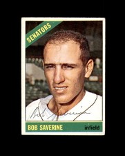 Bob Saverine Signed Authentic 1966 Topps Washington Senators Autograph
