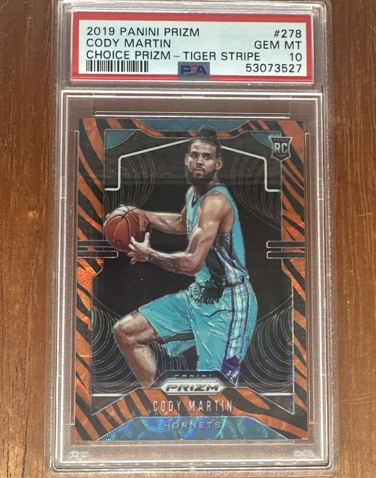2019 Cody Martin RC PSA 10 Panini Prizm Choice Tiger Stripe #278 Rookie Hornets
