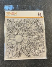 Simon Says Stamp Sunflower Dreams Clear Background Stamp~New in Package