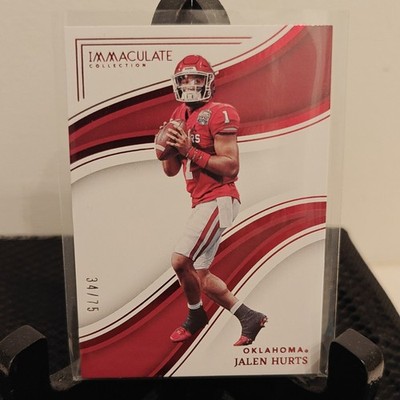 Panini 2023 Immaculate Collegiate Jalen Hurts #19 Ruby Oklahoma Sooners /75