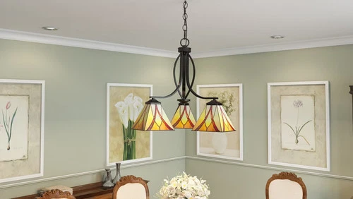 Quoizel TFAS5003VA Asheville 3-Light Chandelier in Valiant Bronze - Picture 5 of 5