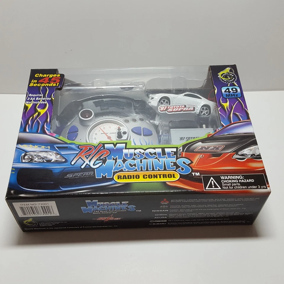 Muscle Machines 1/64 Scale White '97 TOYOTA SUPRA Radio Control R/C Kit - NIB - Image 3 of 4