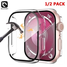 1/2PCS For Apple Watch Series 11 10 Case Cover Tempered Screen Protect 42mm 46mm
