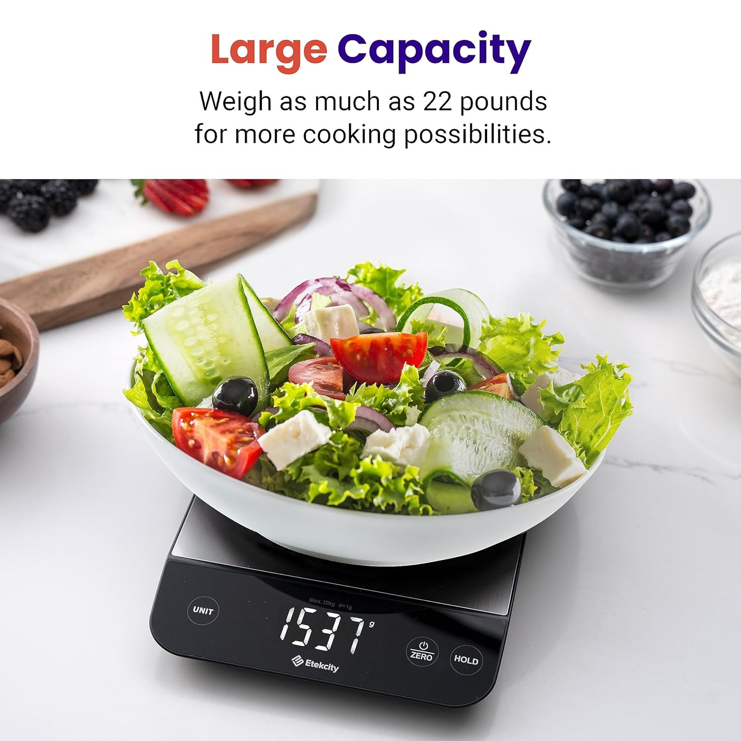 Etekcity Digital Food Kitchen Scale, Grams and Oz for Weight Loss, Baking and Co