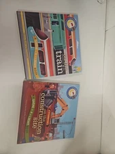 Set Of 2 Shine A Light Books. On The Construction Site And On The Train